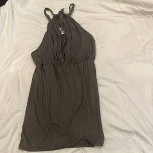 Nightcap dress. Faux suede; 100% cruelty free